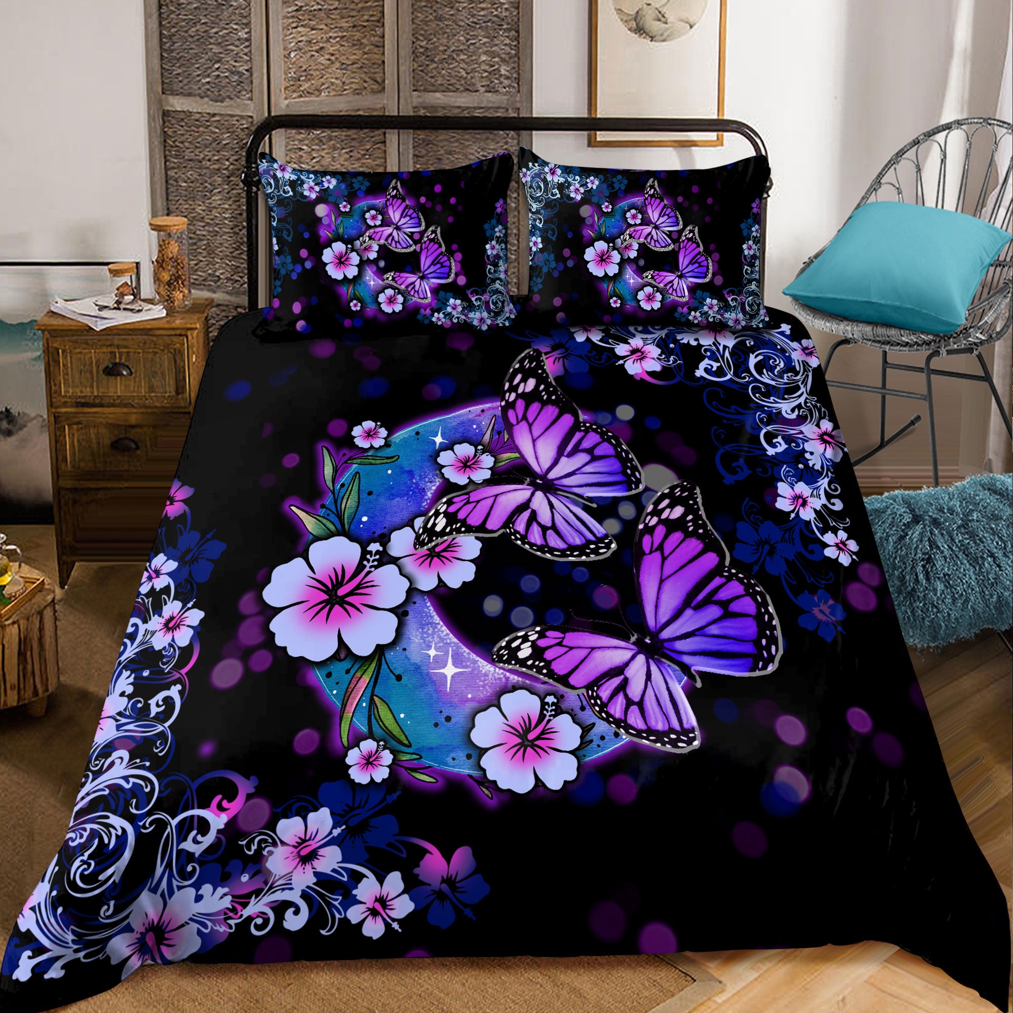 Butterfly Bedding Set - Bedding Set, Duvet Cover, Quilt, Pillow, Blanket