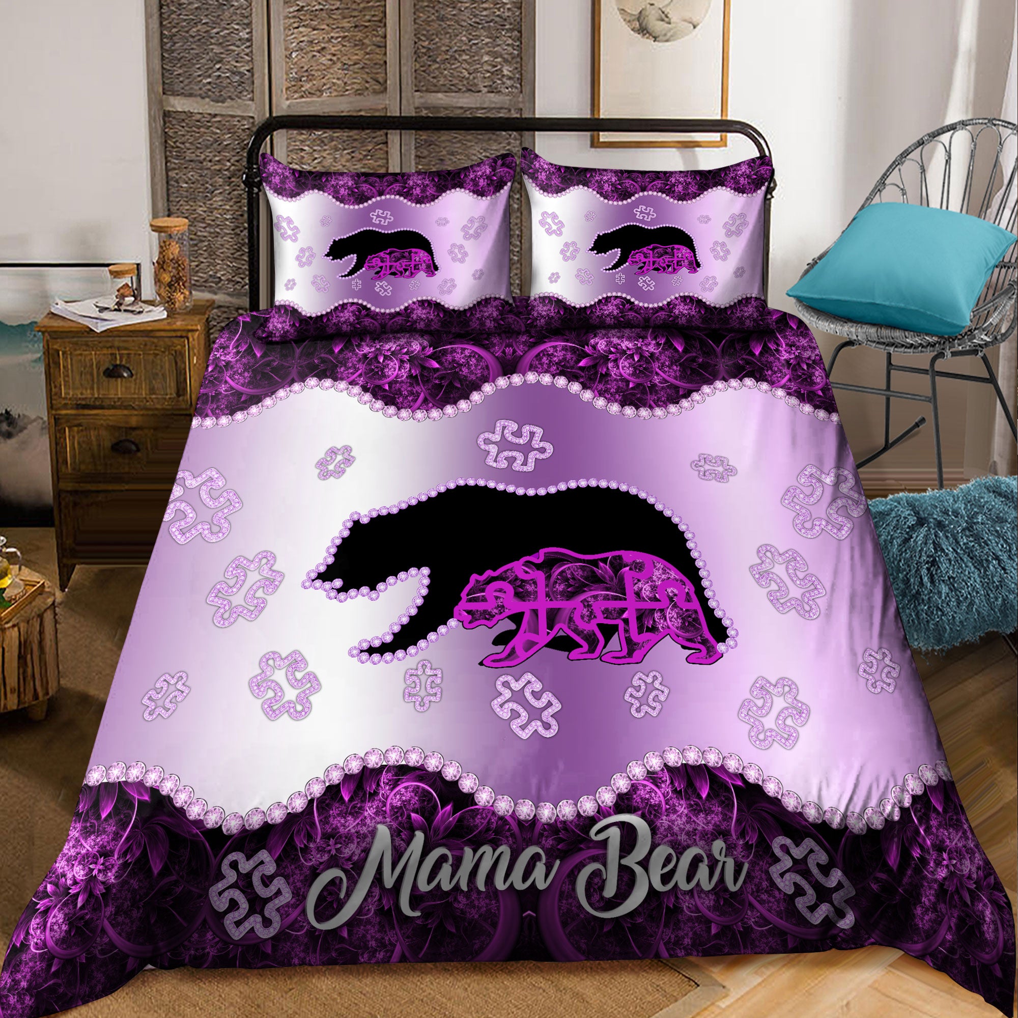 Autism Awearness Bedding Set - Bedding Set, Duvet Cover, Quilt, Pillow, Blanket