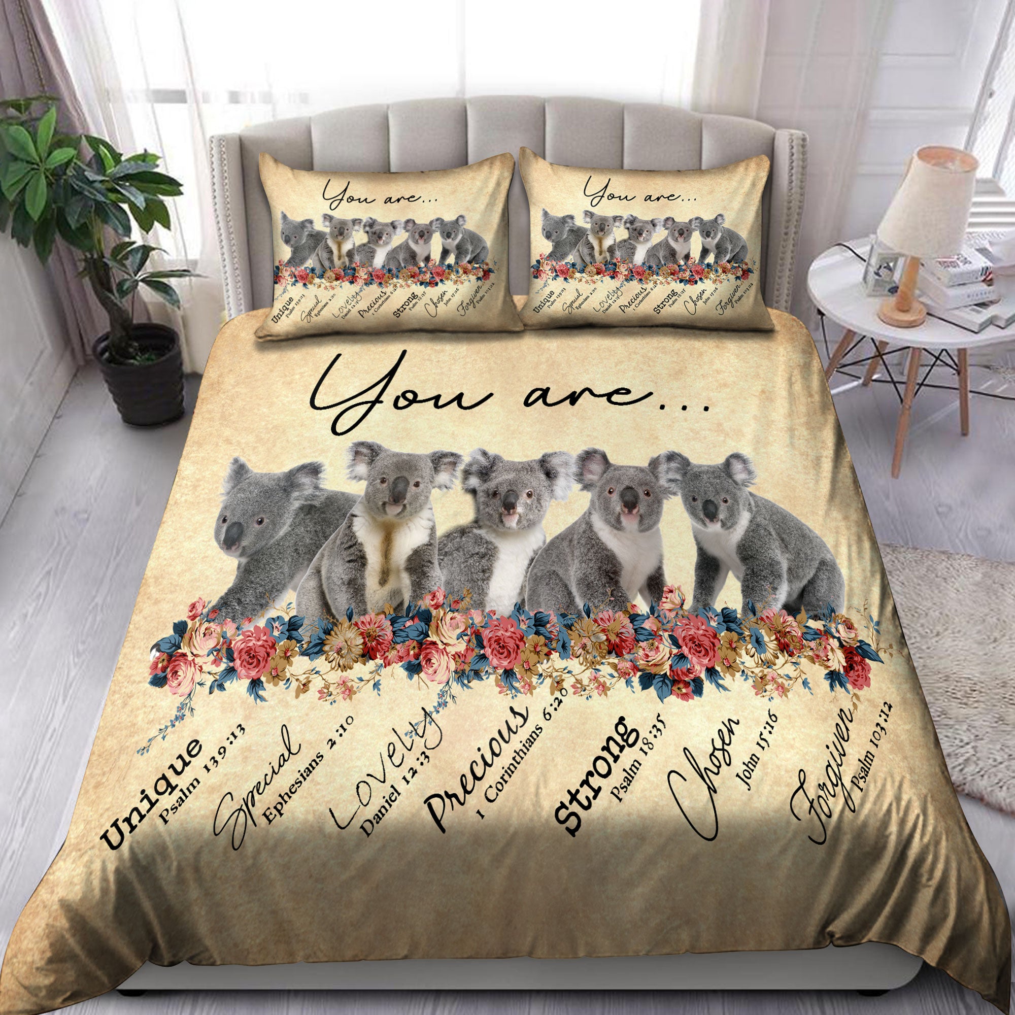 Australia Koala All Over Printed Bedding Set - Bedding Set, Duvet Cover, Quilt, Pillow, Blanket