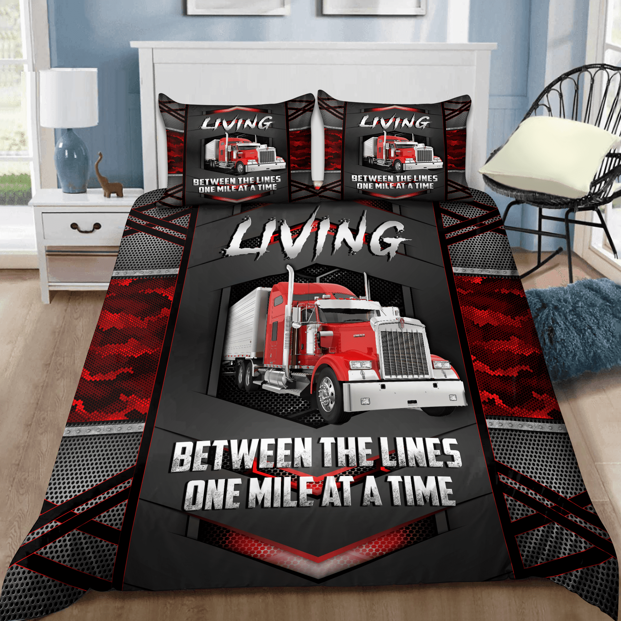 Trucker Bedding Set VP - Bedding Set, Duvet Cover, Quilt, Pillow, Blanket