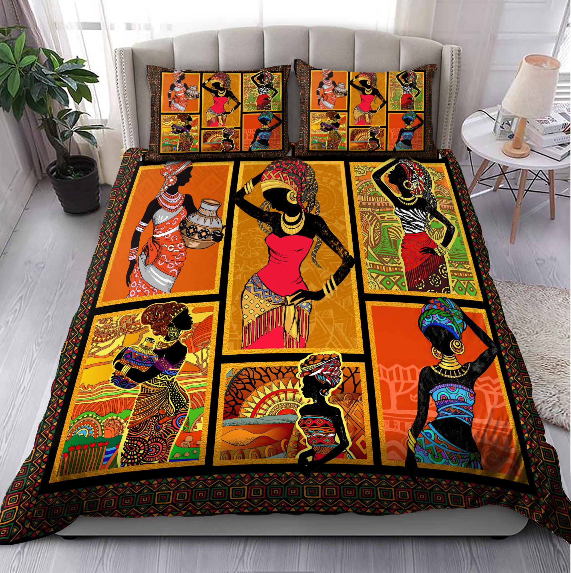Black Woman Bedding Set KLAN - Bedding Set, Duvet Cover, Quilt, Pillow, Blanket