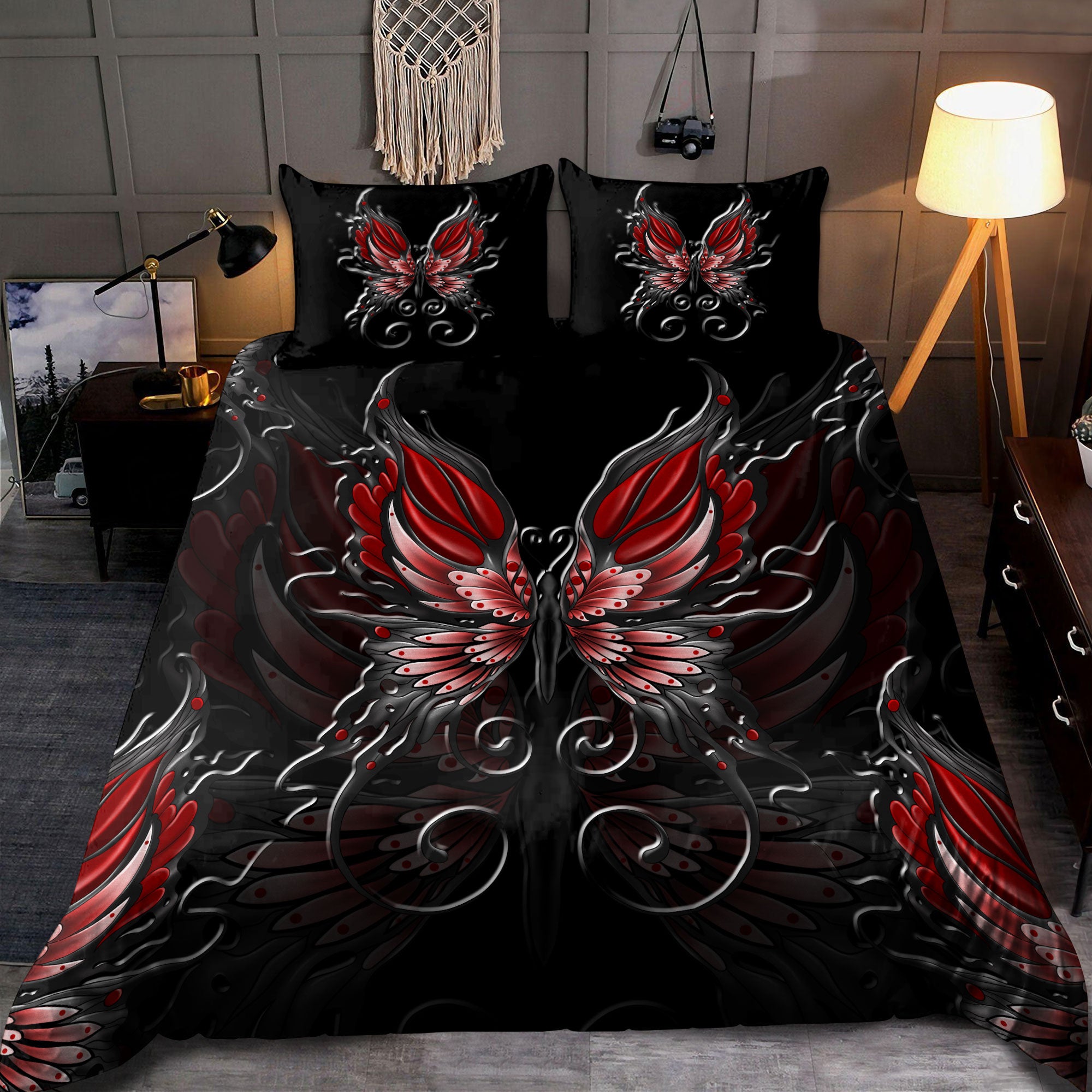 Butterfly Bedding Set ND - Bedding Set, Duvet Cover, Quilt, Pillow, Blanket