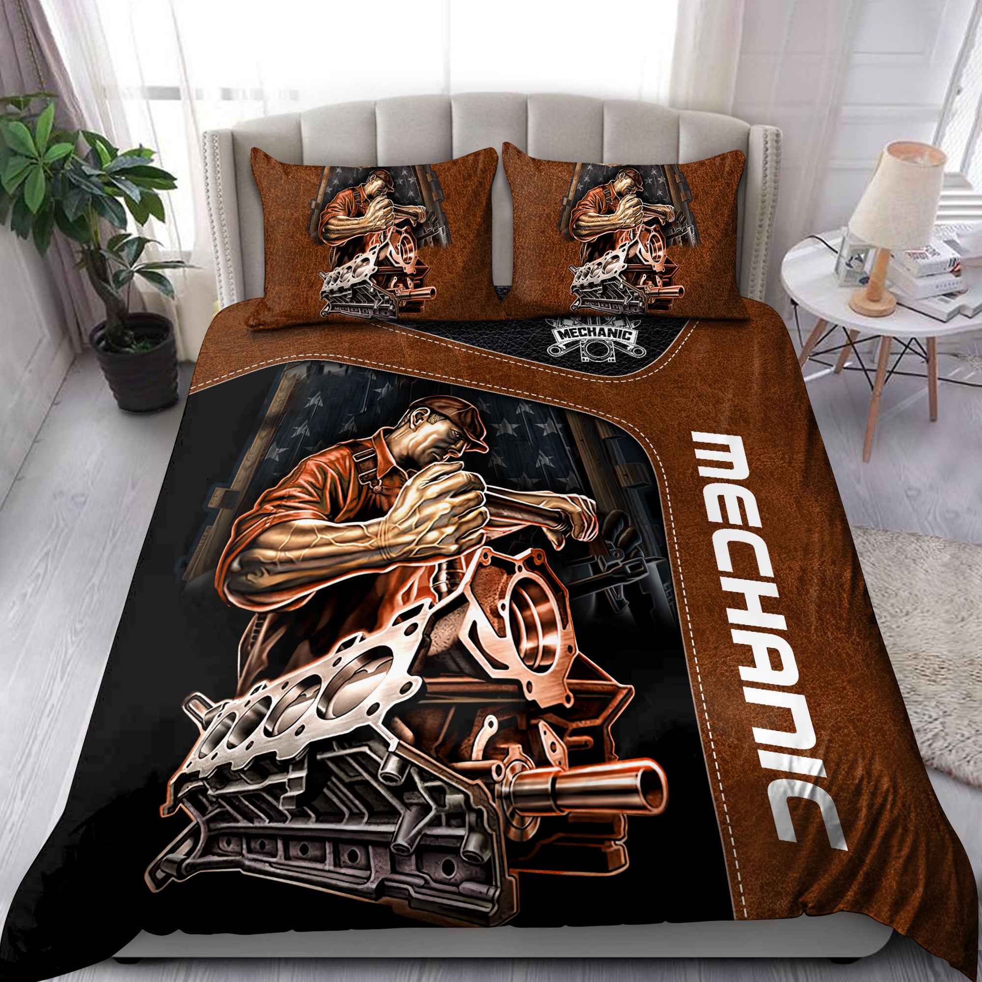 Mechanic Bedding Set DD - Bedding Set, Duvet Cover, Quilt, Pillow, Blanket