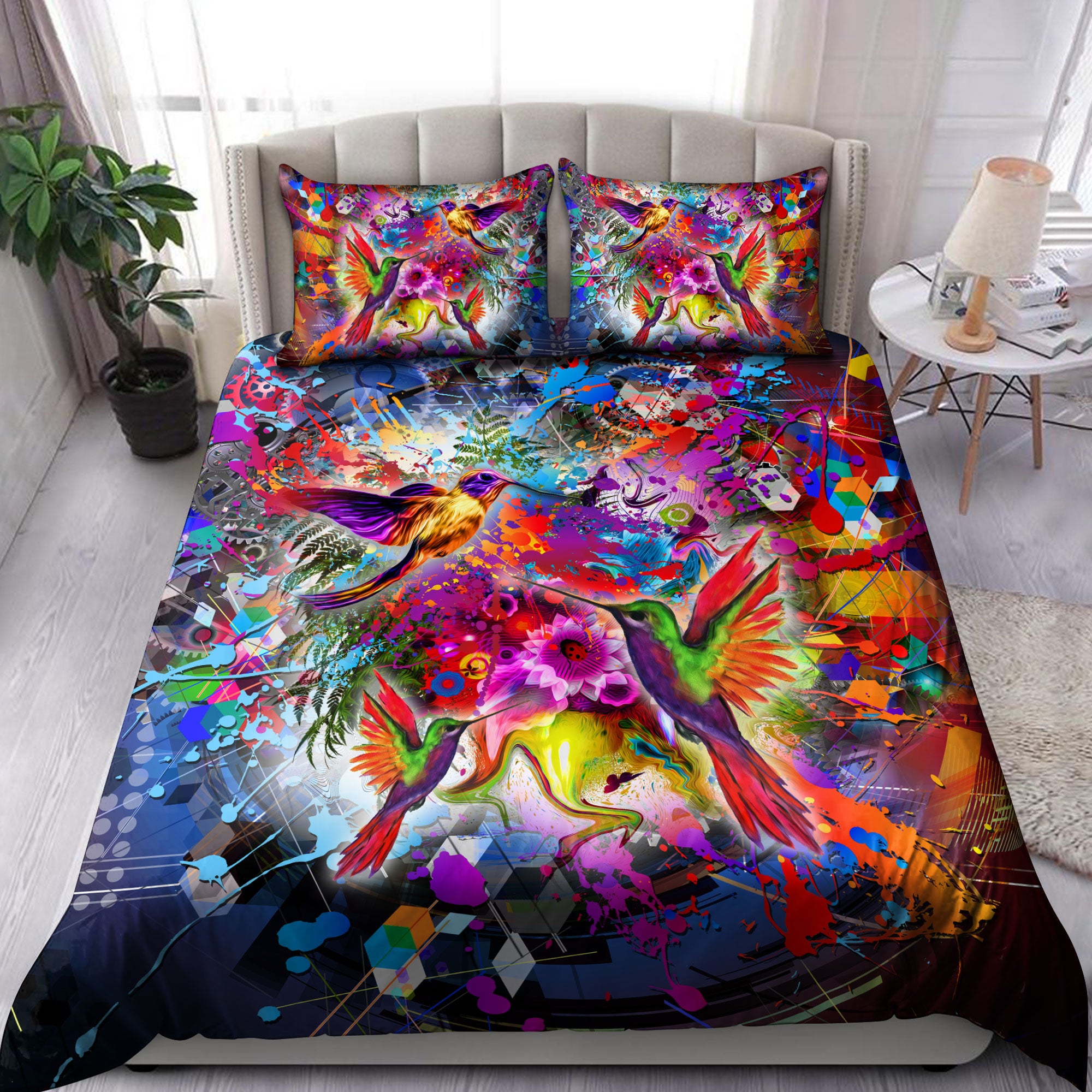 Hummingbird Bedding Set - Bedding Set, Duvet Cover, Quilt, Pillow, Blanket