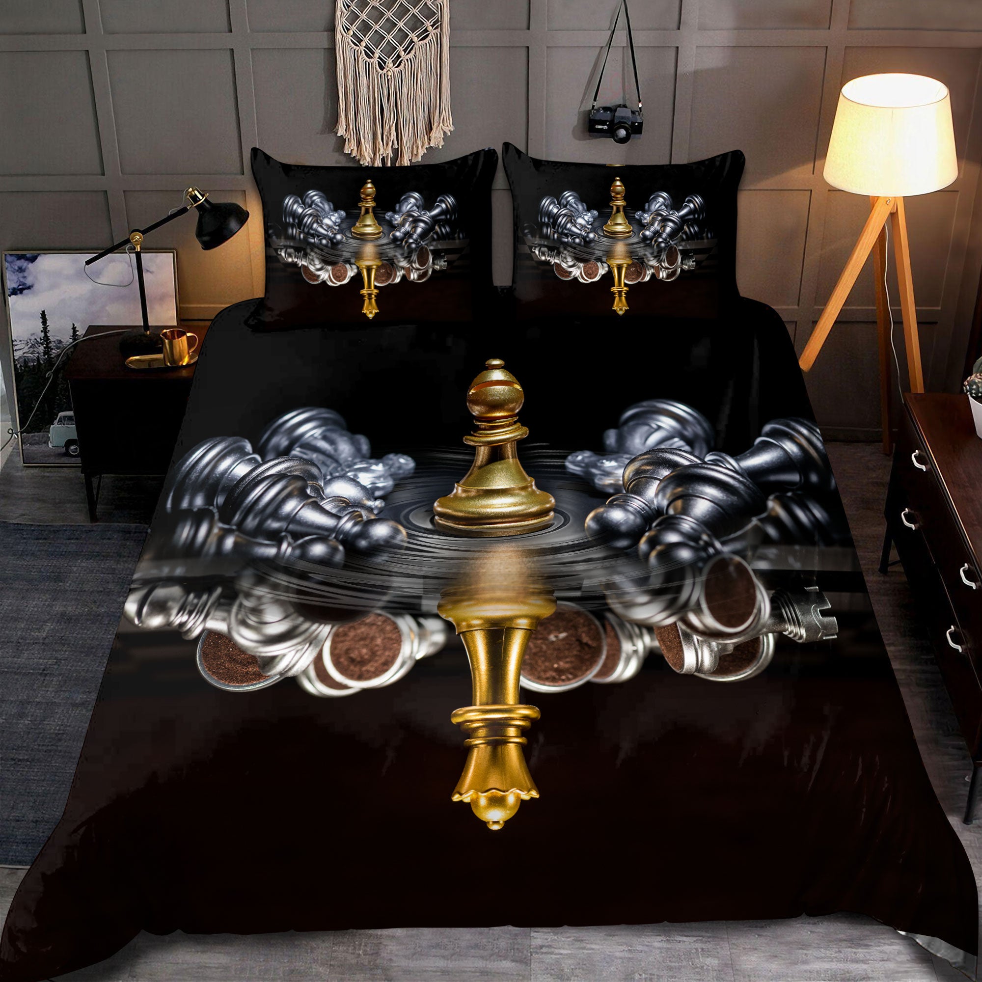 Chess Lover Bedding Set - Bedding Set, Duvet Cover, Quilt, Pillow, Blanket