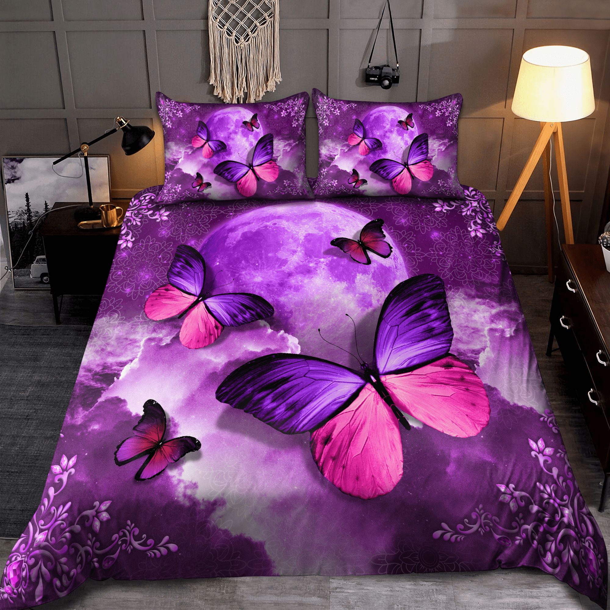 Butterfly Treasure From Heaven Bedding Set - Bedding Set, Duvet Cover, Quilt, Pillow, Blanket