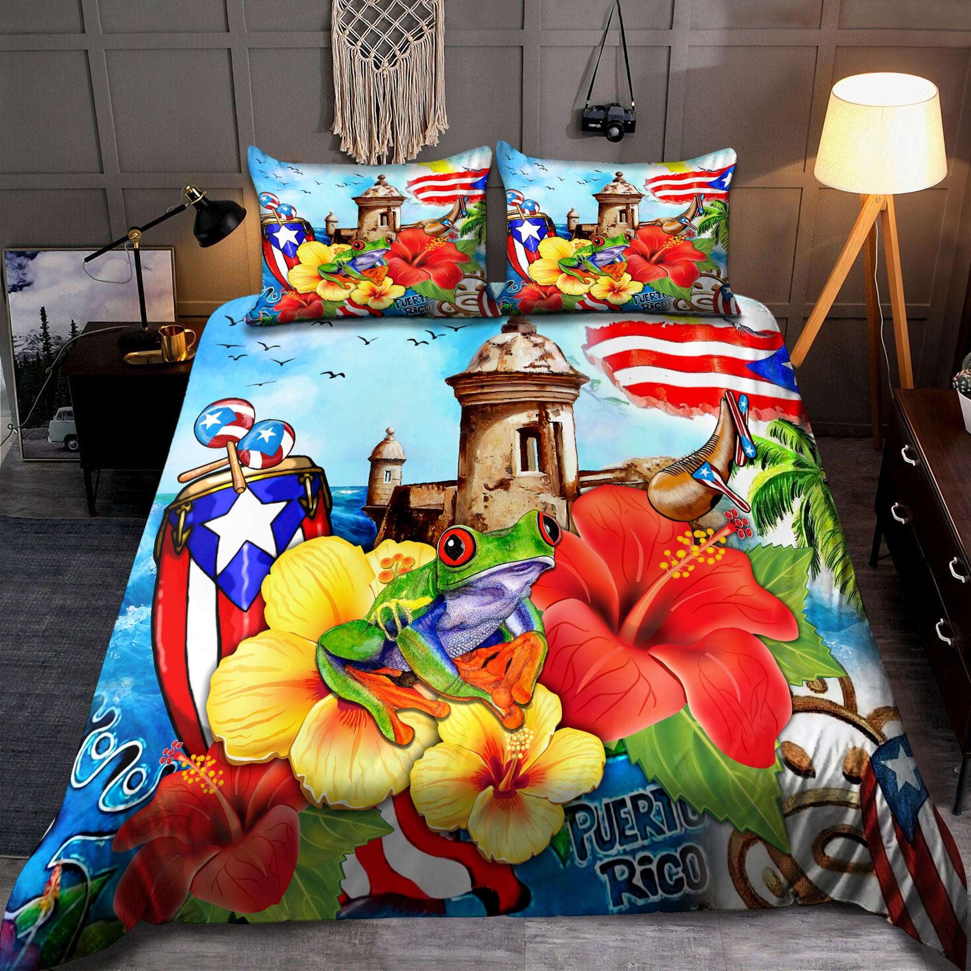 Puerto Rico Bedding Set - Bedding Set, Duvet Cover, Quilt, Pillow, Blanket