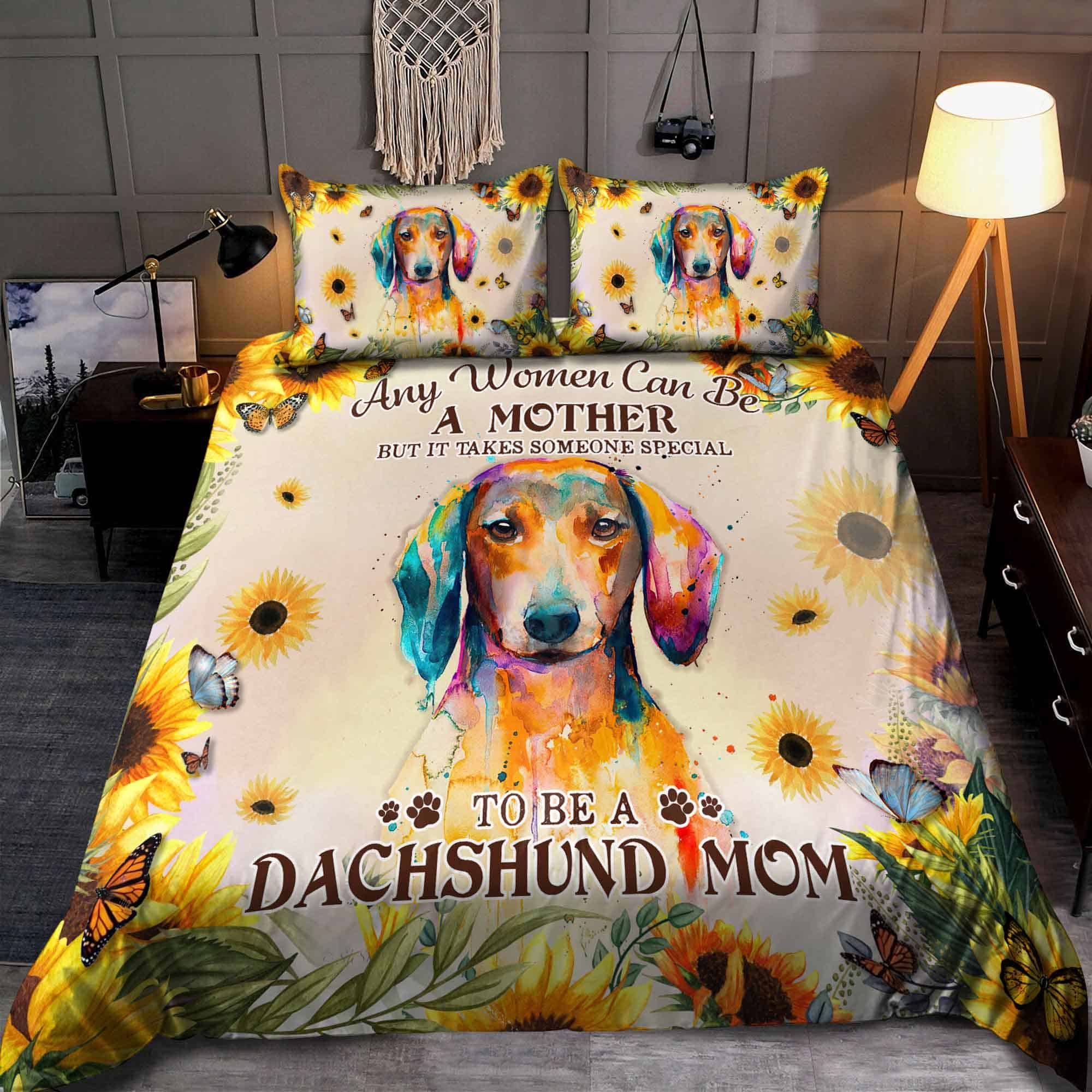 Duvet Cover, Quilt, Pillow, Blanket - Tmarc Tee Happy Mother's Day Dachshund Mom D Bedding Set Bedding Set