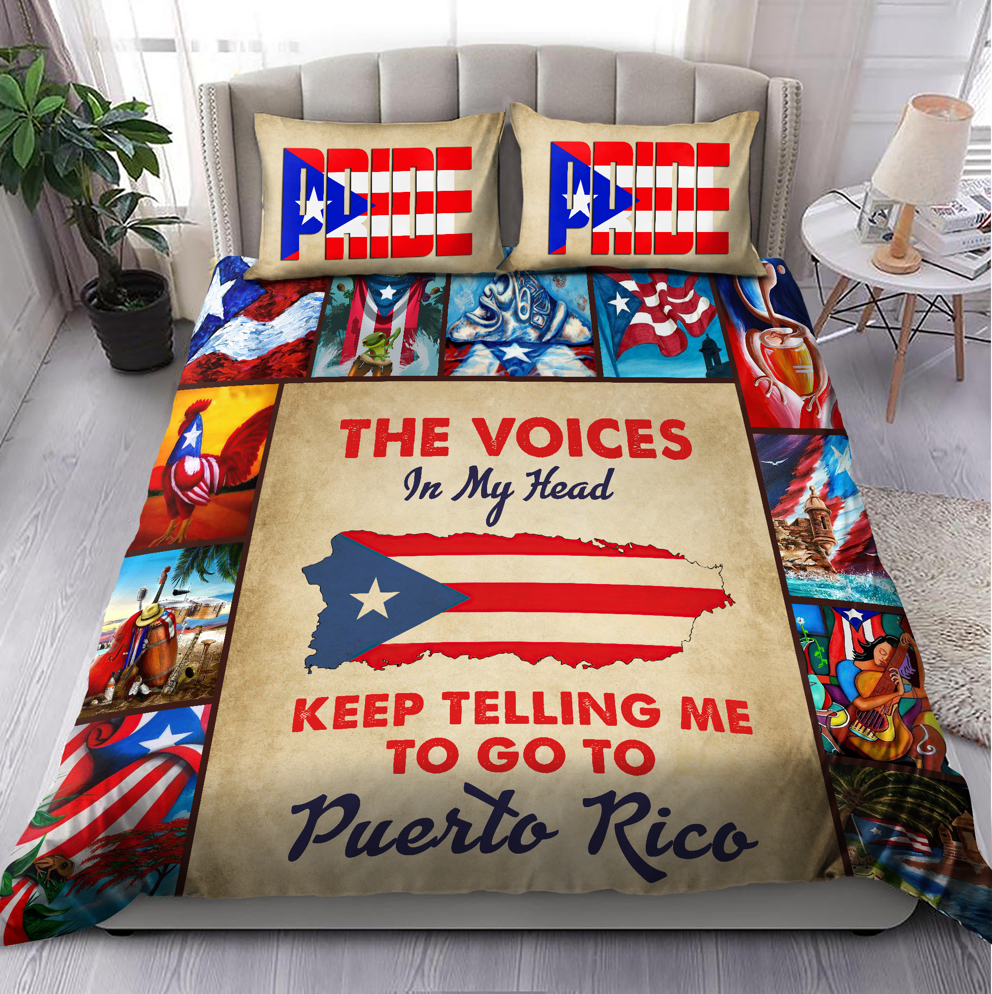 Puerto Rico Bedding Set - Bedding Set, Duvet Cover, Quilt, Pillow, Blanket