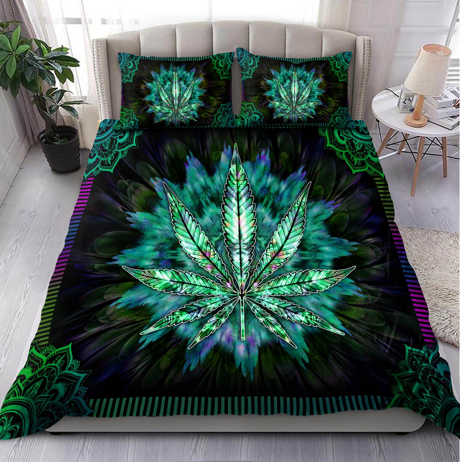 Rolling Hippie Bedding Set PD19072203 - Bedding Set, Duvet Cover, Quilt, Pillow, Blanket
