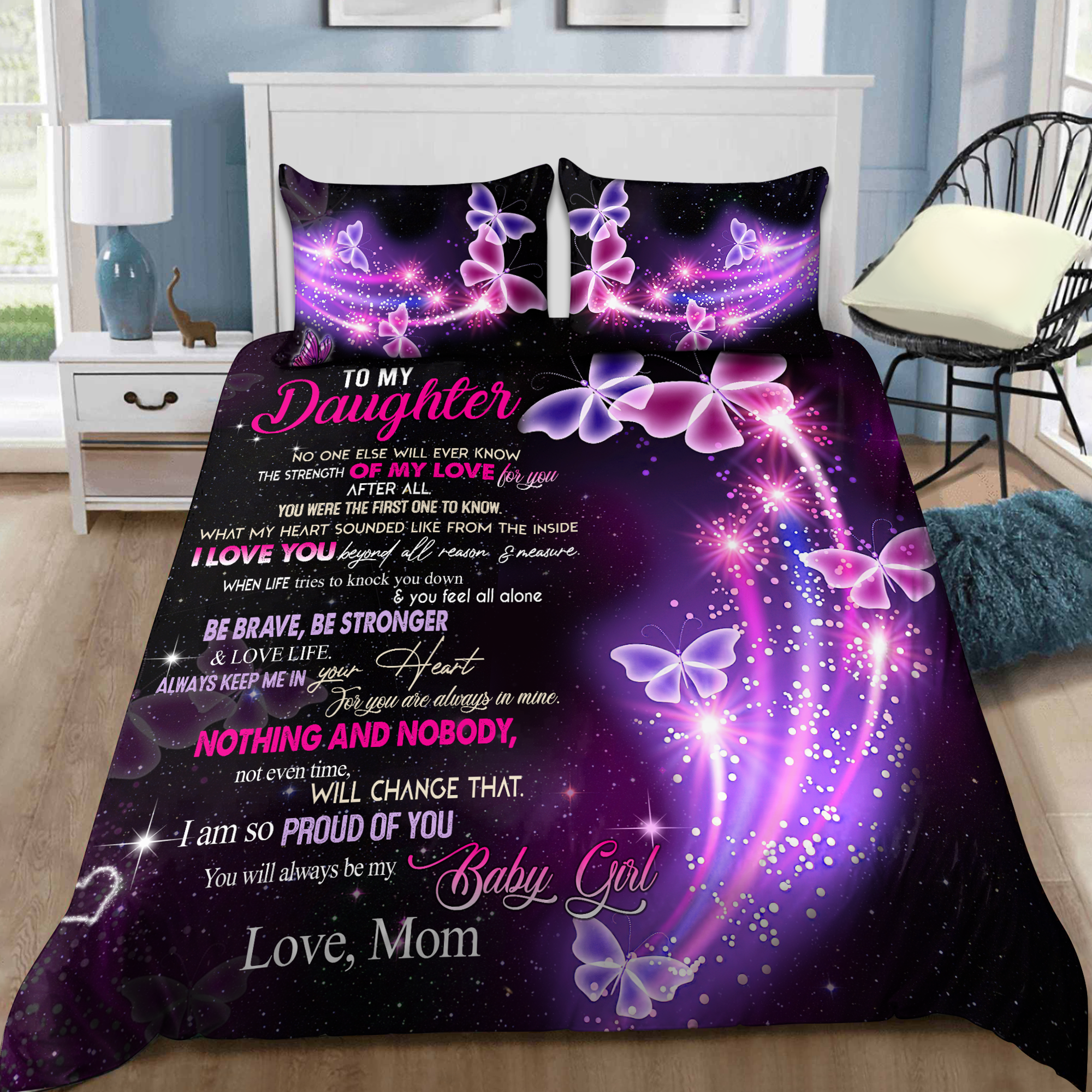 A Special Gift To Daughter On Her Birthday Or Christmas - Bedding Set - Bedding Set, Duvet Cover, Quilt, Pillow, Blanket