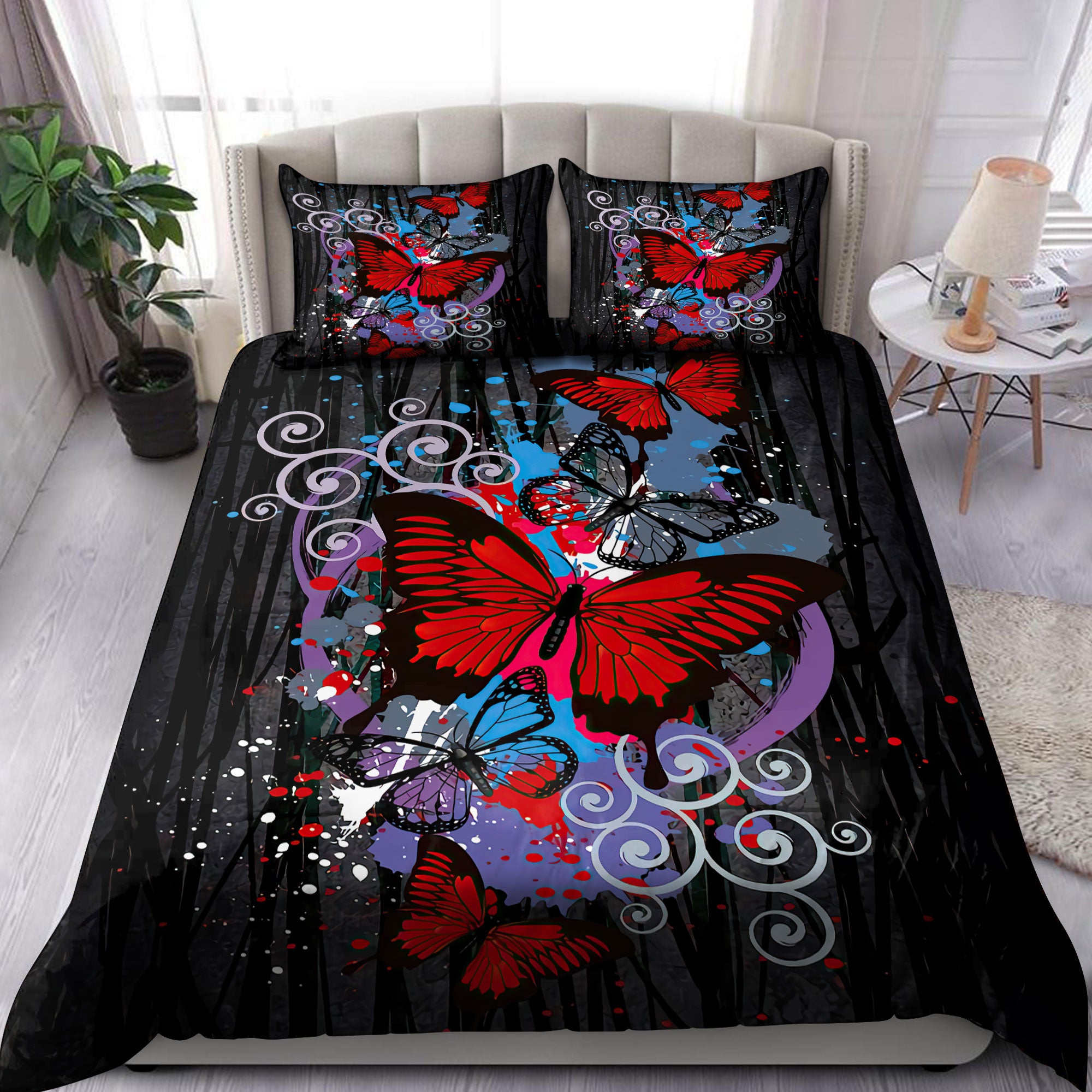 Butterfly Bedding Set NTN20092202 - Bedding Set, Duvet Cover, Quilt, Pillow, Blanket