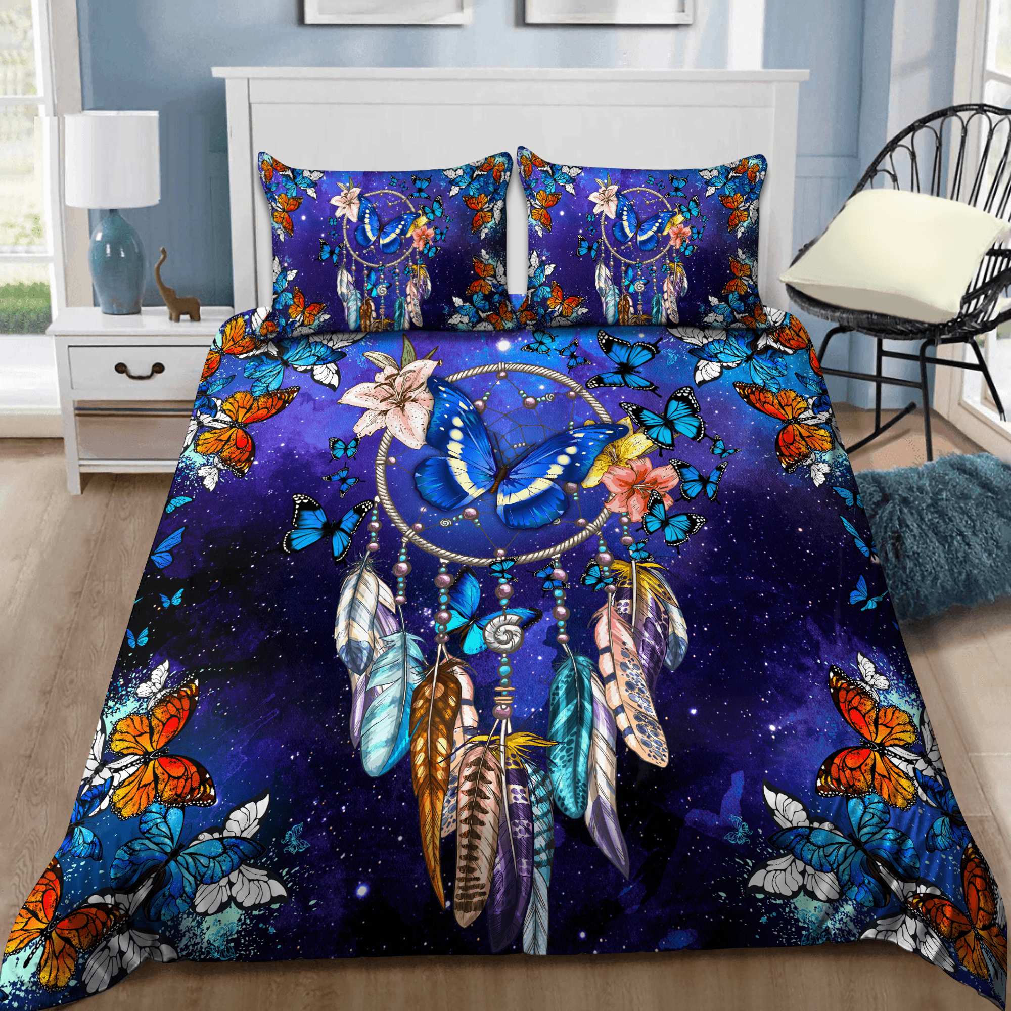 Butterfly Bedding Set DA - Bedding Set, Duvet Cover, Quilt, Pillow, Blanket