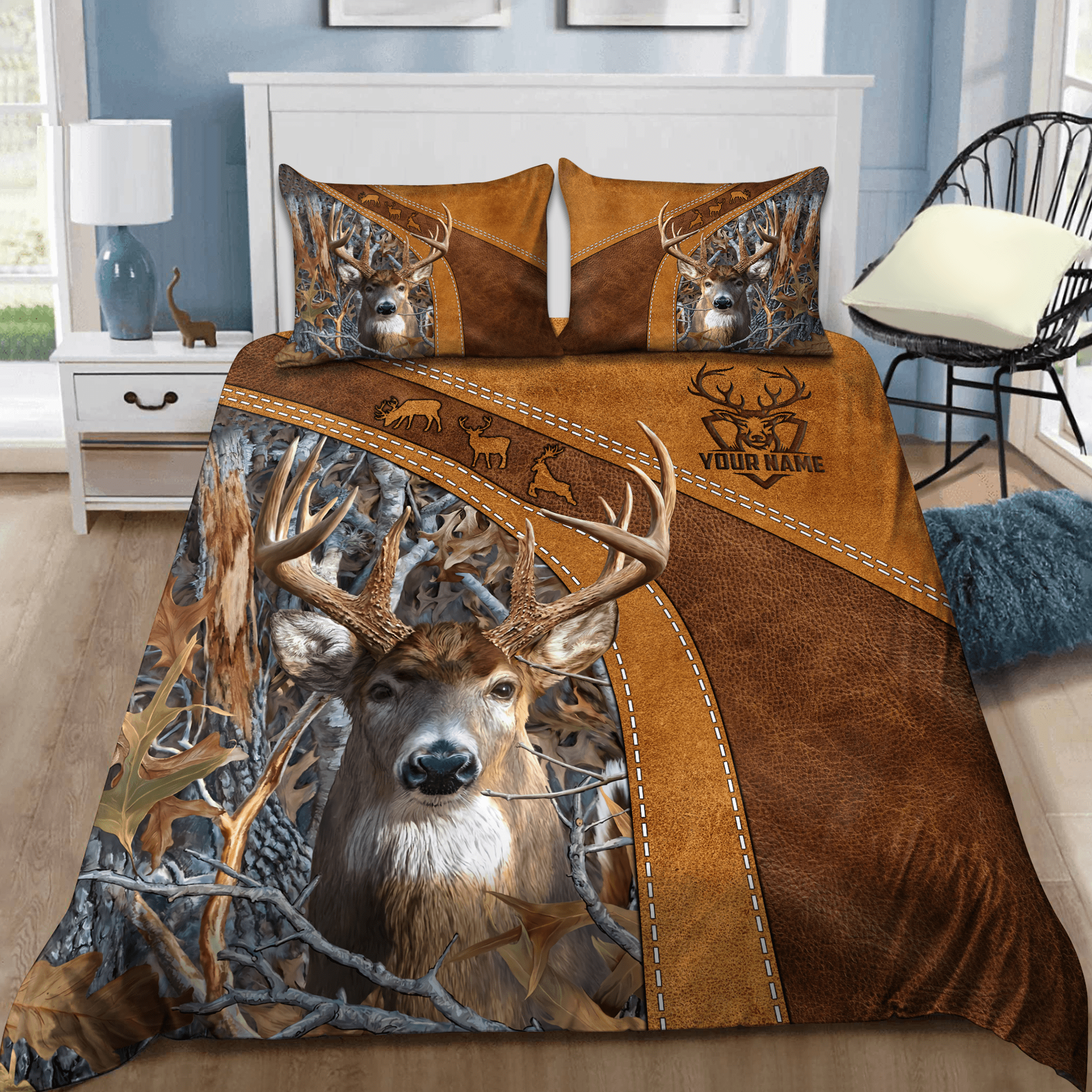 Deer Hunting Bedding Set DA - Bedding Set, Duvet Cover, Quilt, Pillow, Blanket