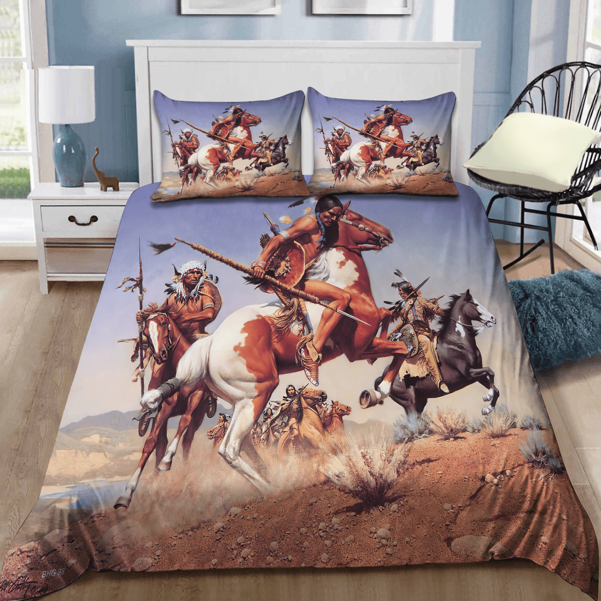 Tmarctee Native American Bedding Set - Bedding Set, Duvet Cover, Quilt, Pillow, Blanket