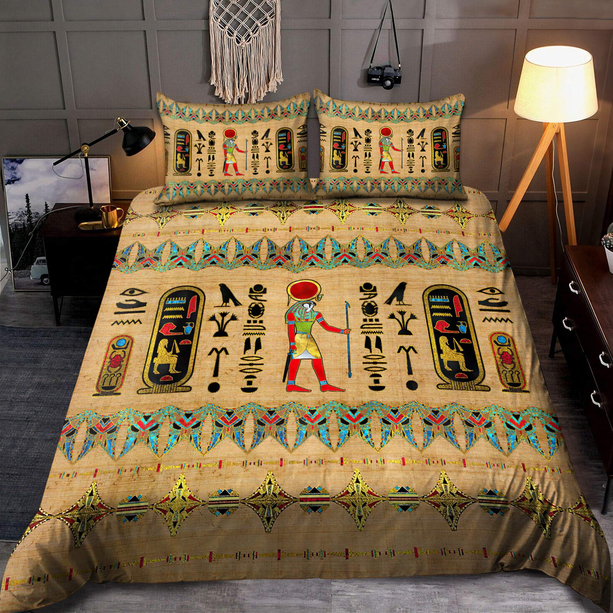 Ancient Egypt Bedding Set - Bedding Set, Duvet Cover, Quilt, Pillow, Blanket
