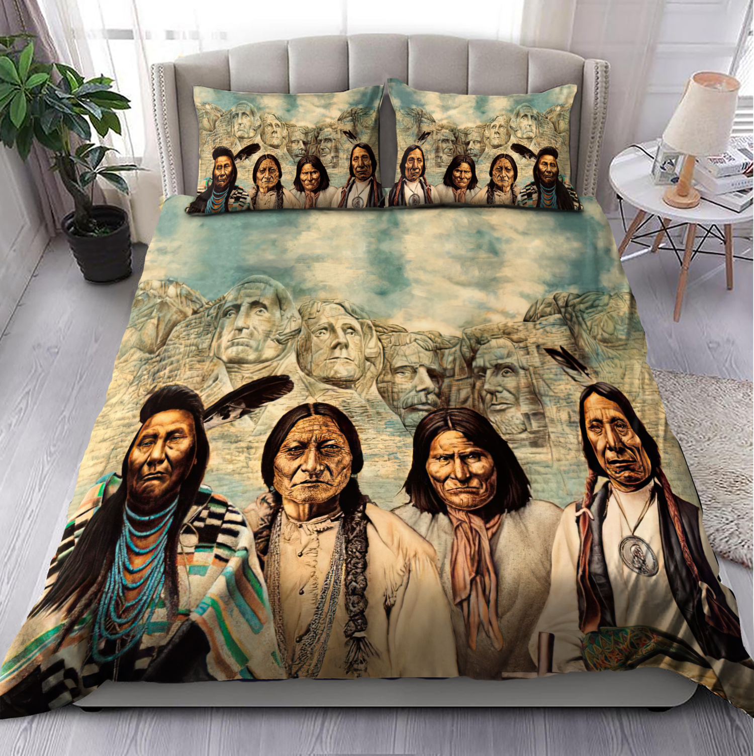 Native American Bedding Set - Bedding Set, Duvet Cover, Quilt, Pillow, Blanket