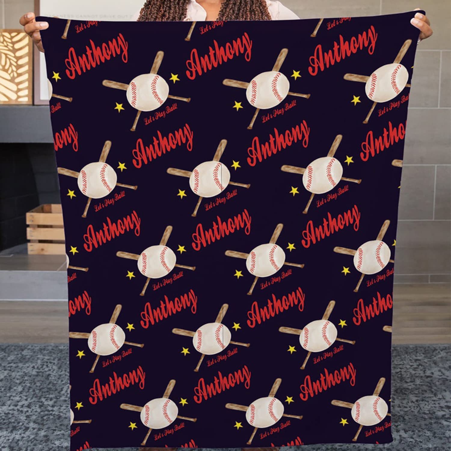 Bedding - Blanket, Duvet Cover, Quilt, Pillow - Custom Baseball Swaddle Blanket- Parent Gift For Newborn Personalized Baby Sport Blanket, Blanket For Baby Boys