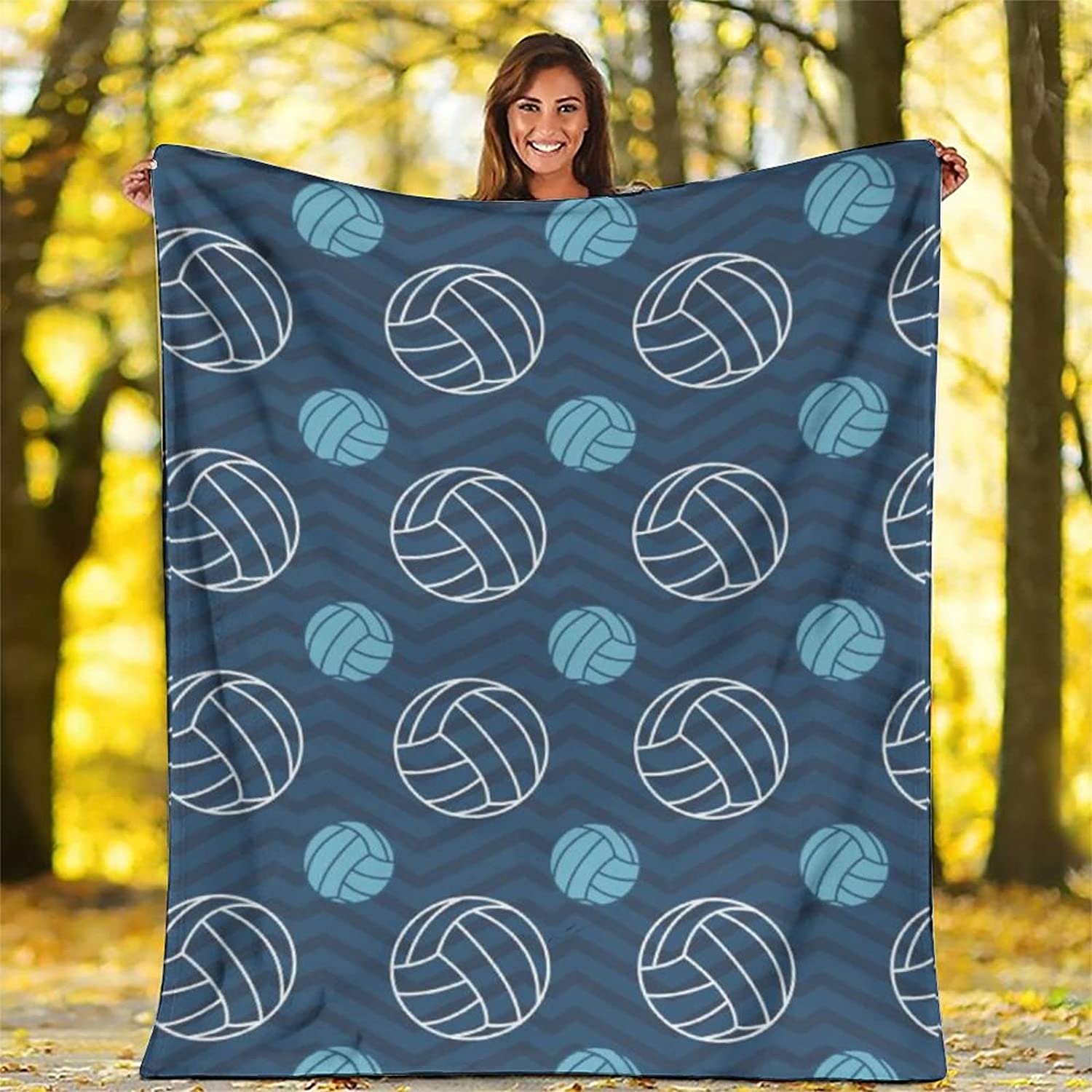 Bedding - Blanket, Duvet Cover, Quilt, Pillow - Throw Blankets Volleyball Blanket All Year Lightweight Blue Summer Blanket Soft Bed Blanket Breathable Cooling Blanket Travel Blanket