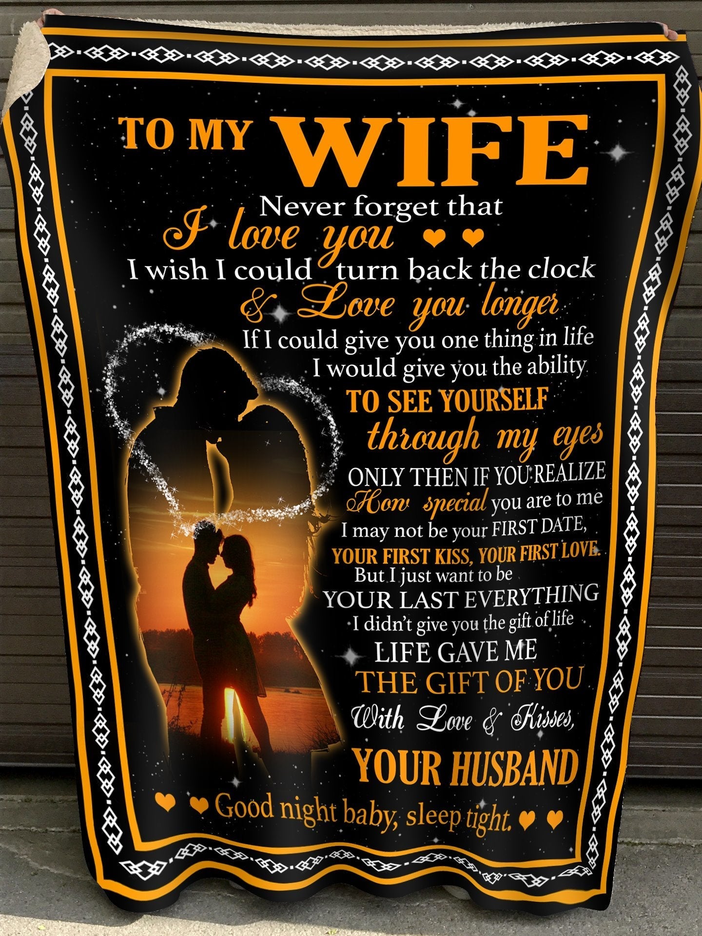 Bedding - Blanket, Duvet Cover, Quilt, Pillow - To My Wife Never Forget That I Love You Fleece Blanket, Christmas Gift, New Year Gift, Valentine Gift,