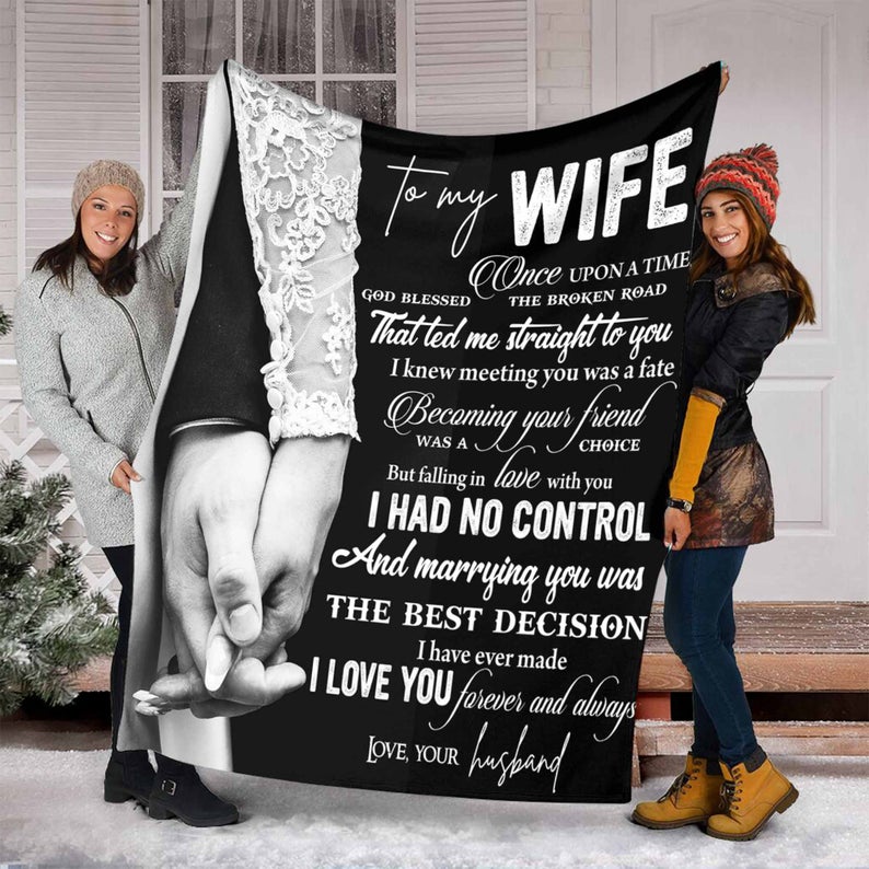Bedding - Blanket, Duvet Cover, Quilt, Pillow - To My Wife Blankets ,Fleece Blanket, Mink Blanket,Sherpa Blanket, Anniversary Special Birthday Gift Wife Family