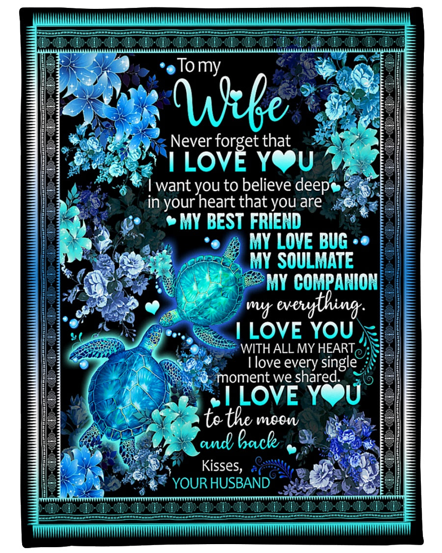 Bedding - Blanket, Duvet Cover, Quilt, Pillow - To My Wife - I Want You To Believe Deep In Your Fleece Blanket Gift For Wife From Husbnad Valentine Day, Birthday Gift
