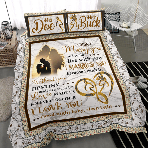 Duvet Cover, Quilt, Pillow, Blanket - Holiday Hunting Couple Bedding Set Valentine's Day QT202006Xa Bedding Set