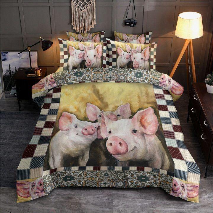 Duvet Cover, Quilt, Pillow, Blanket - Pig Family Bedding Set TA0711203 Bedding Set