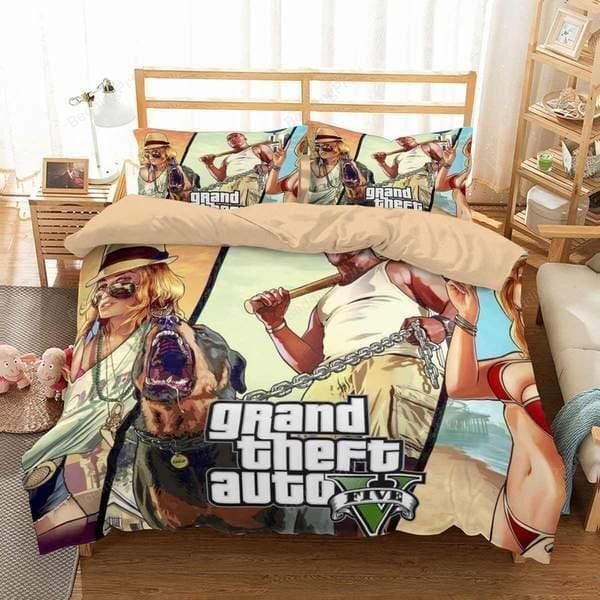 Duvet Cover, Quilt, Pillow, Blanket - Grand Theft Auto V #4 Duvet Cover Bedding Set Bedding Set