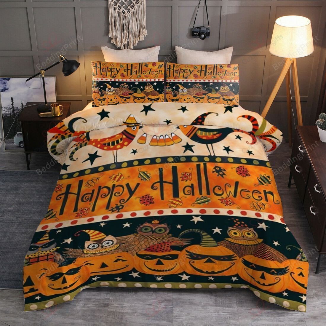 Duvet Cover, Quilt, Pillow, Blanket - Halloween Happy Halloween Bedding Set Bed Sheets Duvet Cover Bedding Sets Bedding Set