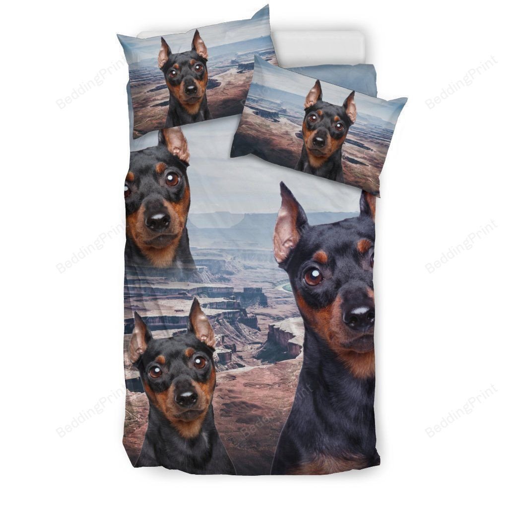 Duvet Cover, Quilt, Pillow, Blanket - Cute Miniature Pinscher Bed Sheets Duvet Cover Bedding Set Great Gifts For Birthday Christmas Thanksgiving Bedding Set