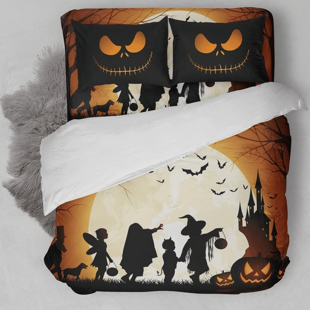 Duvet Cover, Quilt, Pillow, Blanket - Halloween Bedding Set Bedding Set