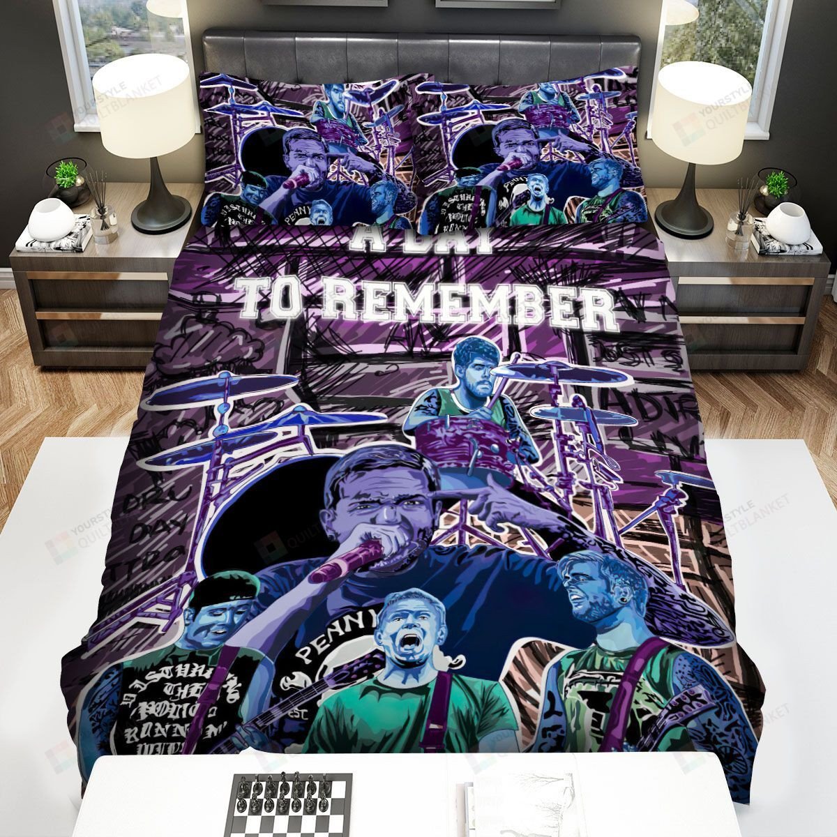 Duvet Cover, Quilt, Pillow, Blanket - A Day To Remember Portraiat Artwork Bed Sheets Spread Comforter Duvet Cover Bedding Sets Bedding Set