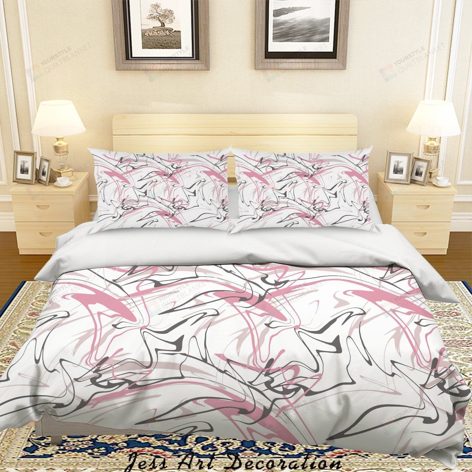 Duvet Cover, Quilt, Pillow, Blanket - Art Line Bed Sheets Duvet Cover Bedding Set Great Gifts For Birthday Christmas Thanksgiving Bedding Set