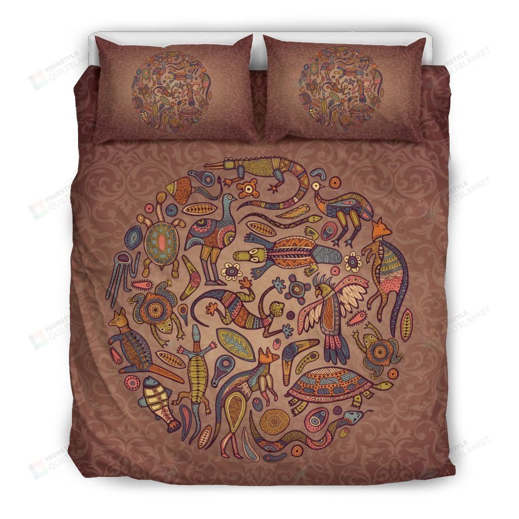 Duvet Cover, Quilt, Pillow, Blanket - Australia Aboriginal Animal Bed Sheets Duvet Cover Bedding Set Great Gifts For Birthday Christmas Thanksgiving Bedding Set