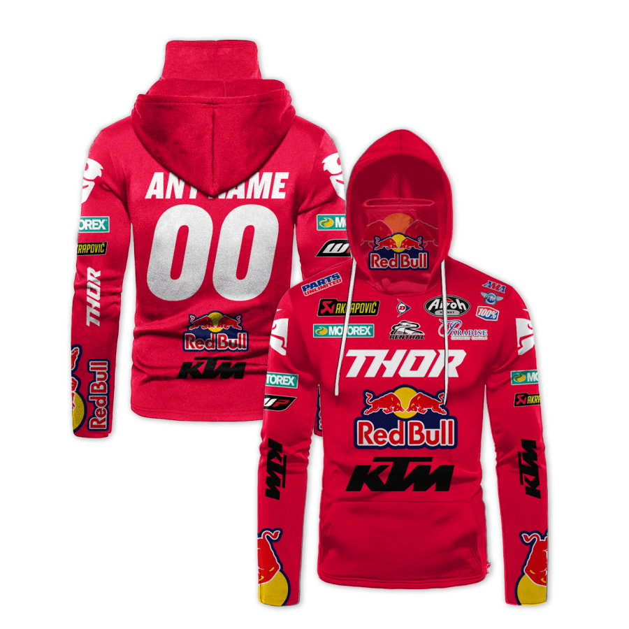 Hoodie, Zip, Sleeveless Hoodie, Jacket, Jersey - Thor Red Bull Ktm Factory Motogp Racing Gaiter Hoodie 712 Long Sleeves