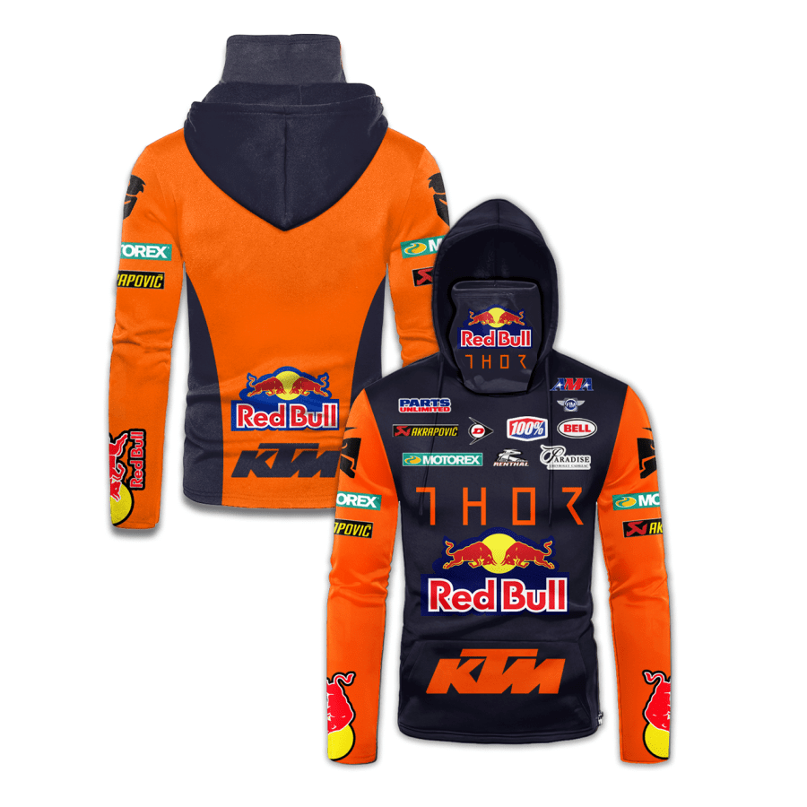 Hoodie, Zip, Sleeveless Hoodie, Jacket, Jersey - Thor Red Bull Ktm Factory Motogp Gaiter Hoodie 696 Long Sleeves