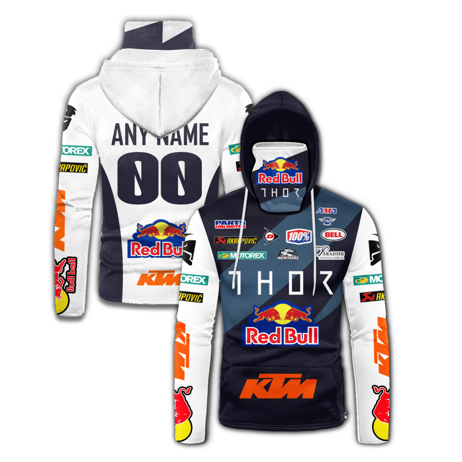 Hoodie, Zip, Sleeveless Hoodie, Jacket, Jersey - Thor Red Bull Ktm Factory Motogp Racing Gaiter Hoodie 686 Long Sleeves