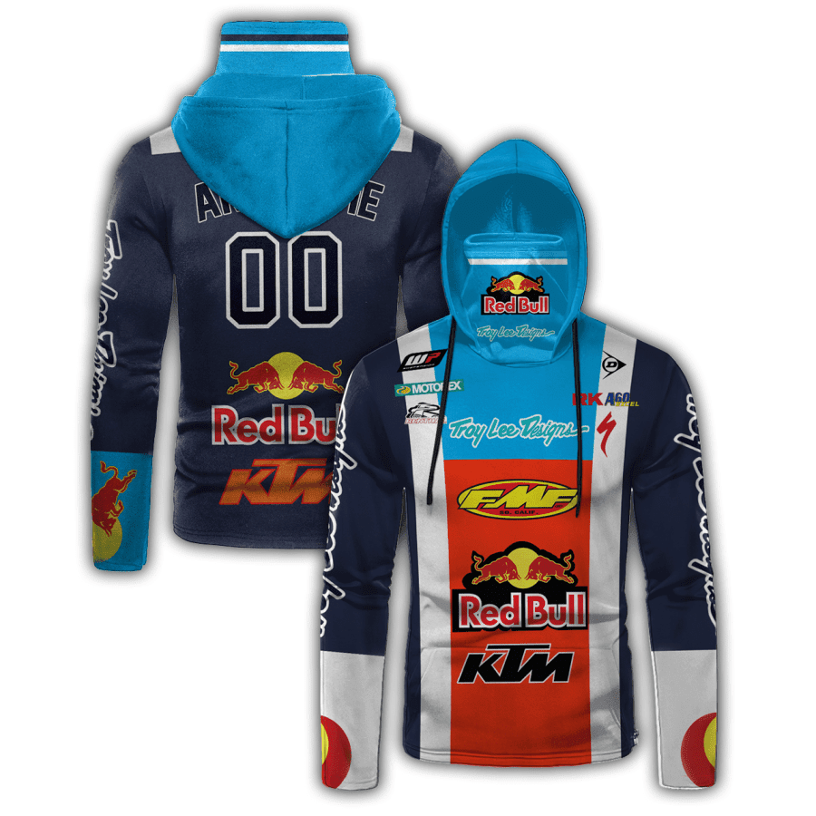 Personalized Red Bull Ktm Factory Racing Motogp Troy Lee Designs Gaiter Hoodie 730 - 3D Printed Pullover Hoodie