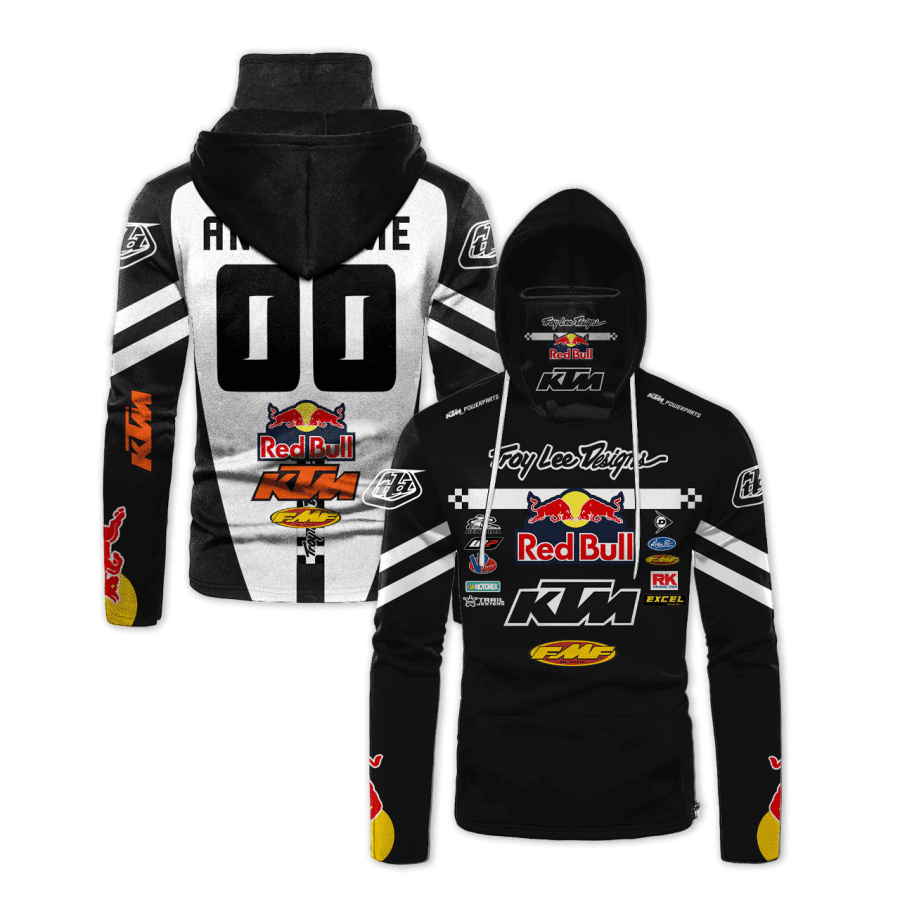 Personalized Red Bull Ktm Factory Fmf Troy Lee Designs Gaiter Hoodie 708 - 3D Printed Pullover Hoodie