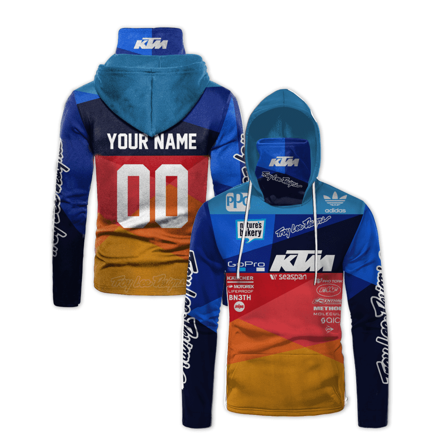 Personalized Personalized Tech3 Ktm Factory Racing Troy Lee Designs Gaiter Hoodie 739 - 3D Printed Pullover Hoodie