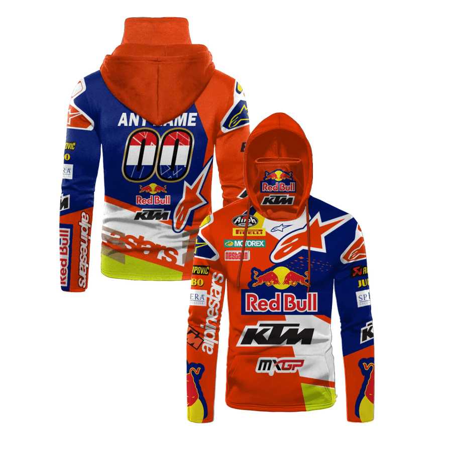 Personalized Personalized Red Bull Ktm Factory Gaiter Hoodie 734 - 3D Printed Pullover Hoodie