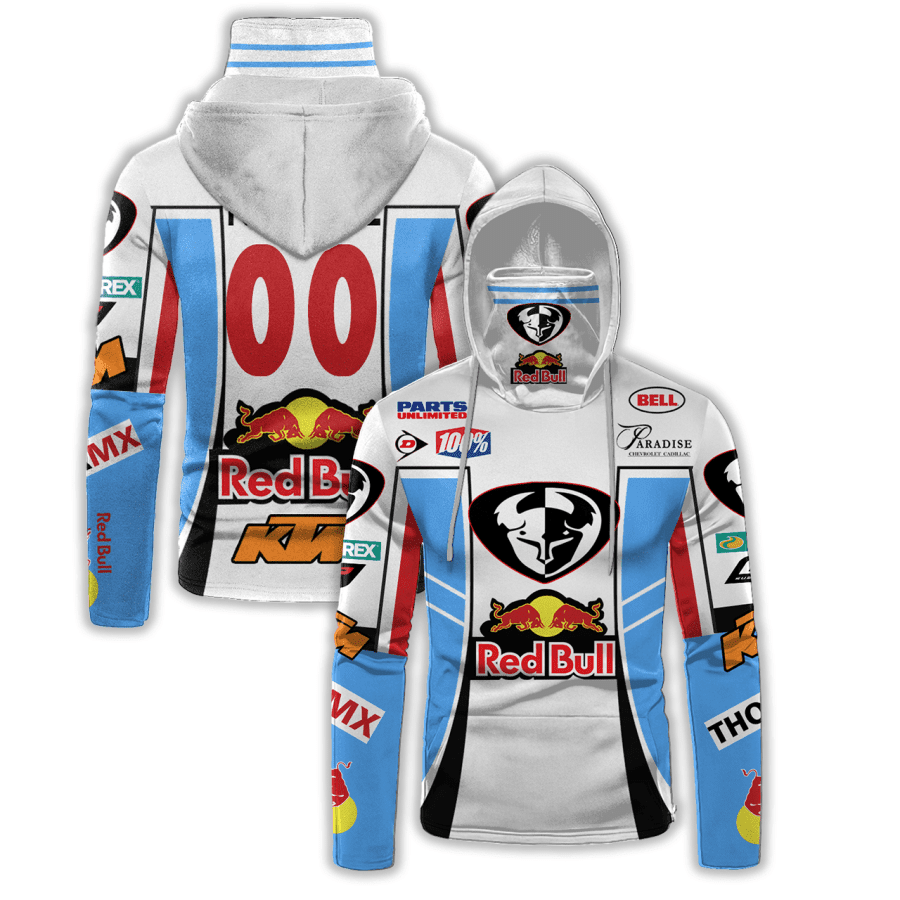 Personalized Personalized Red Bull Ktm Factory Motogp Racing Thor Mx Gaiter Hoodie 742 - 3D Printed Pullover Hoodie