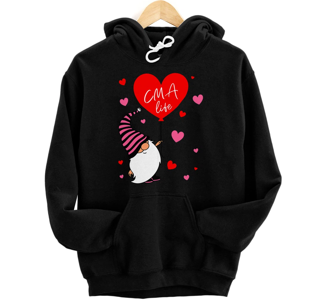 CMA Life Valentine Gnome Nurse Valentine's Day Pullover Hoodie