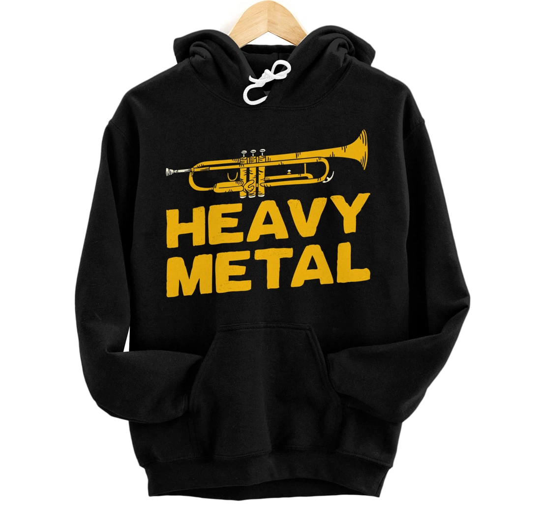 Heavy Metal Trumpet Player Music Pullover Hoodie