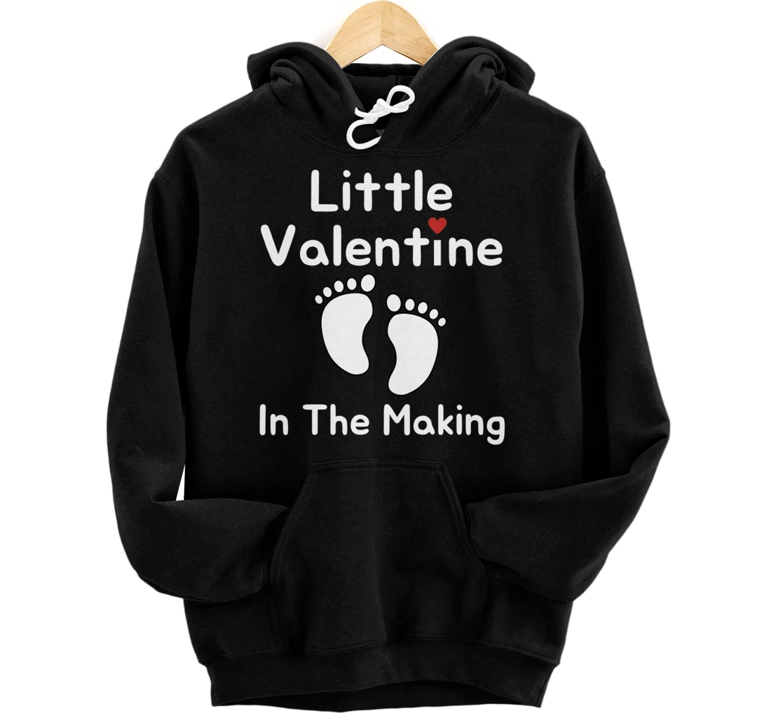 Valentine Pregnancy Valentines Day Pregnancy Announcement Pullover Hoodie