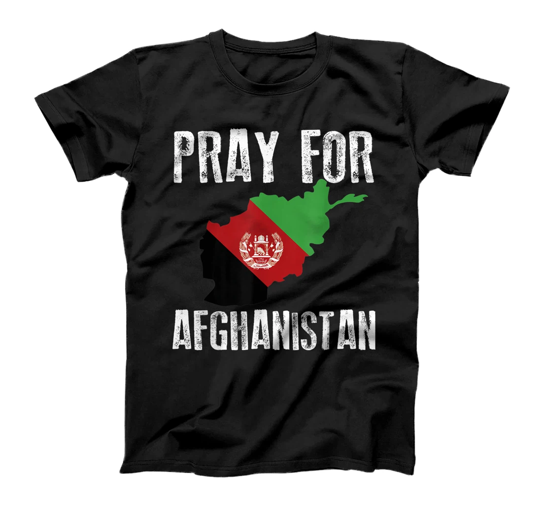 Pray For Afghanistan Map Flag Free Afghan Distressed T-Shirt, Women T-Shirt