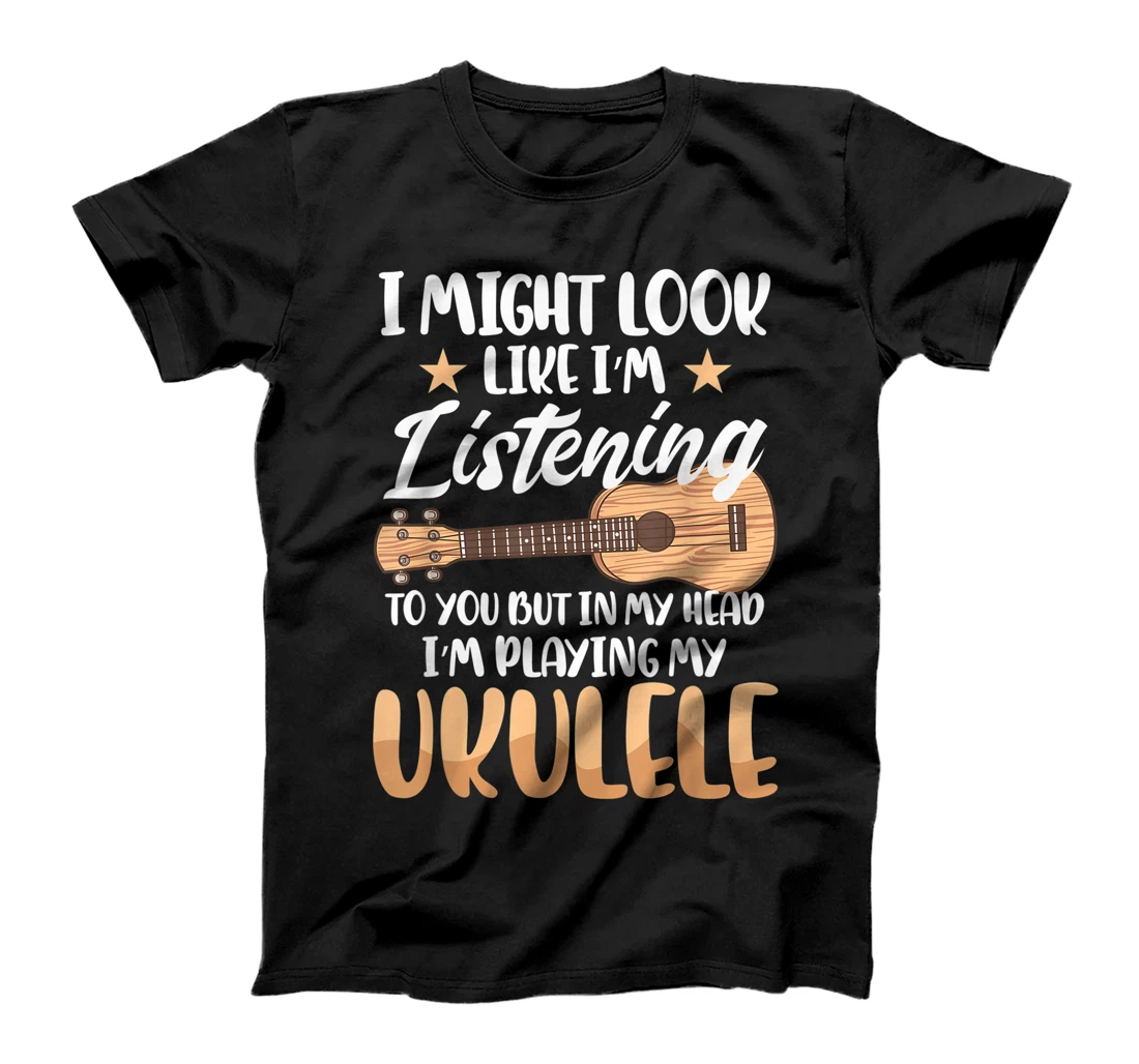 Womens In My Head I'm Playing My Ukulele T-Shirt