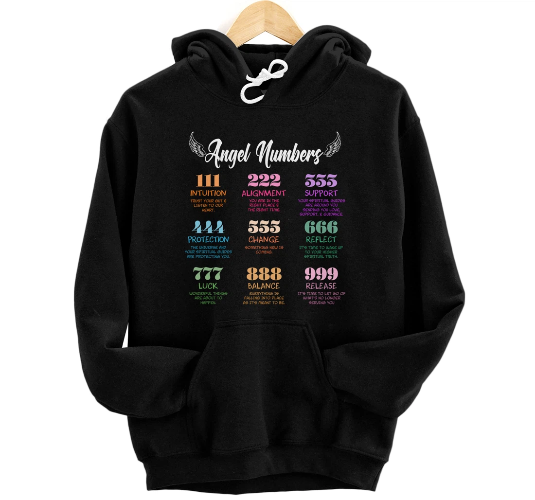 Angel Numbers Trend Quote Pullover Hoodie