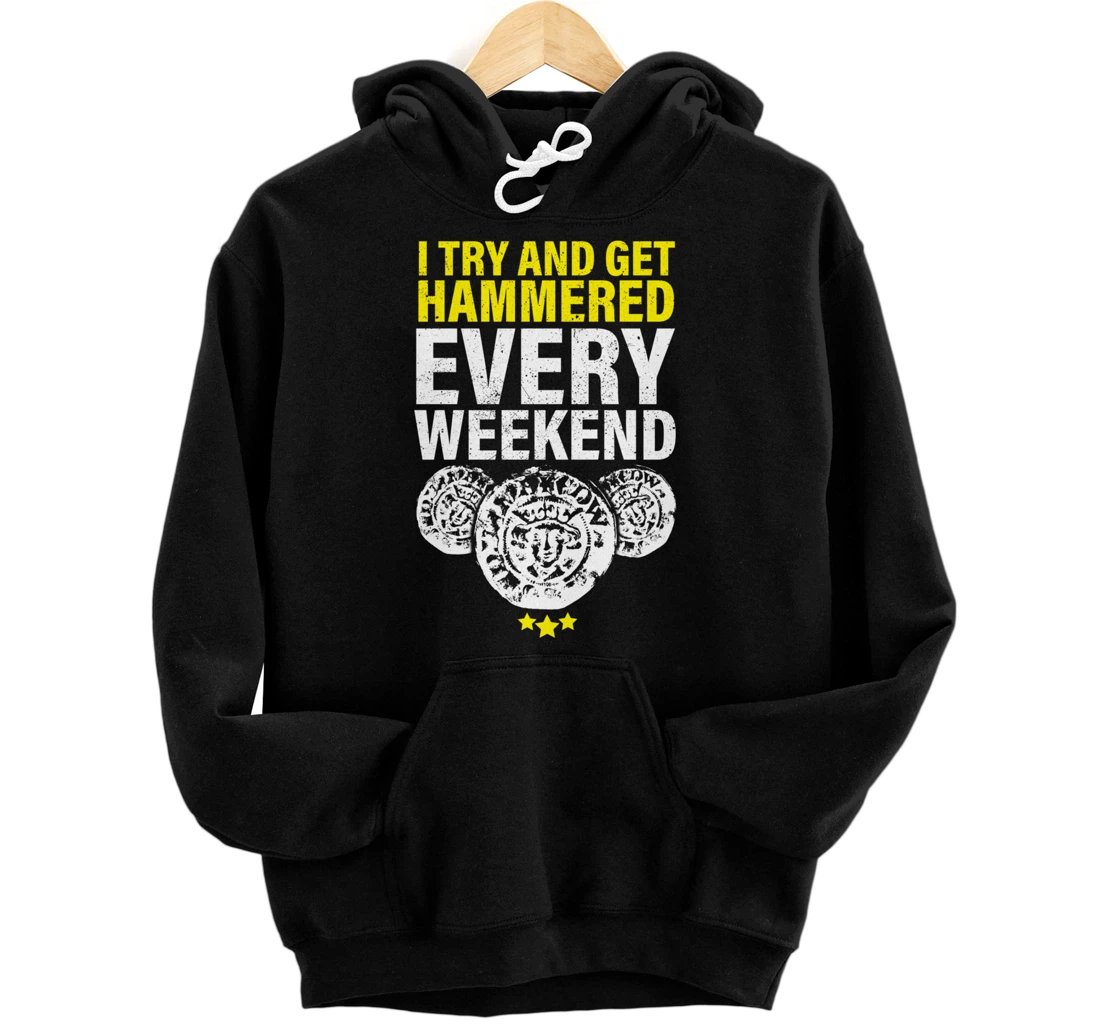 Funny hammered coin, get hammered metal detecting Pullover Hoodie